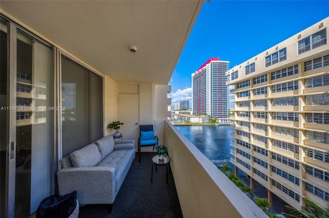 balcony featuring a city view