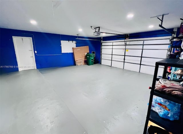 garage featuring a garage door opener