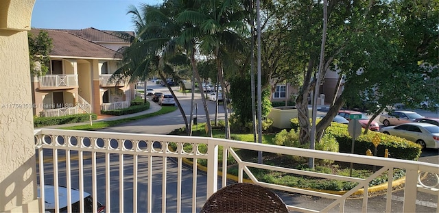 balcony with a residential view