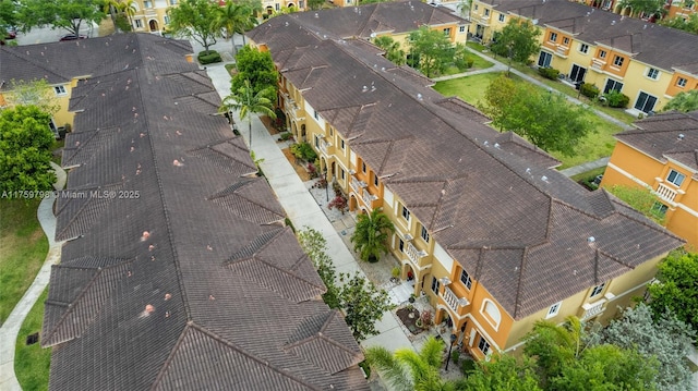 aerial view featuring a residential view