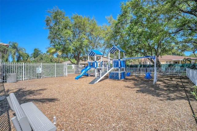 community playground with fence