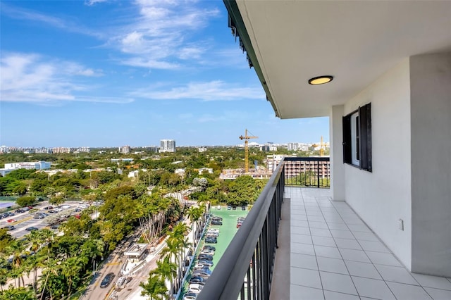 balcony featuring a city view