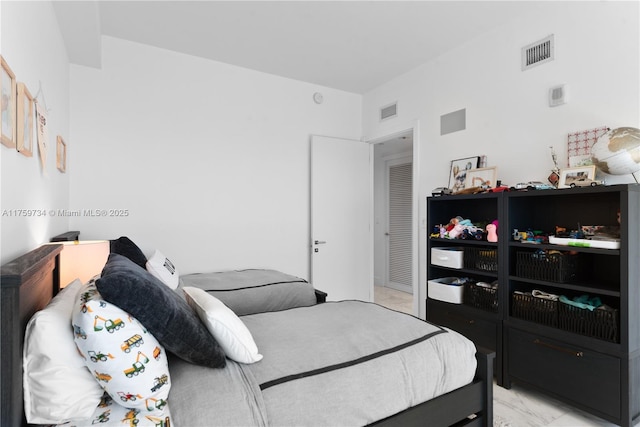 1451 Brickell Ave Unit 4002, Miami, FL 33131 - bedroom featuring light marble finish floors