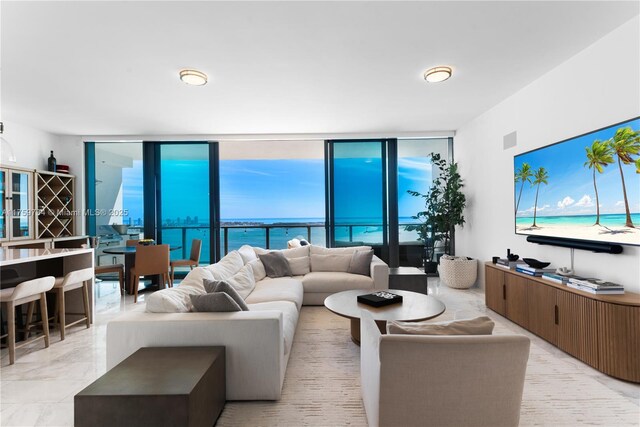 1451 Brickell Ave Unit 4002, Miami, FL 33131 - living area with expansive windows