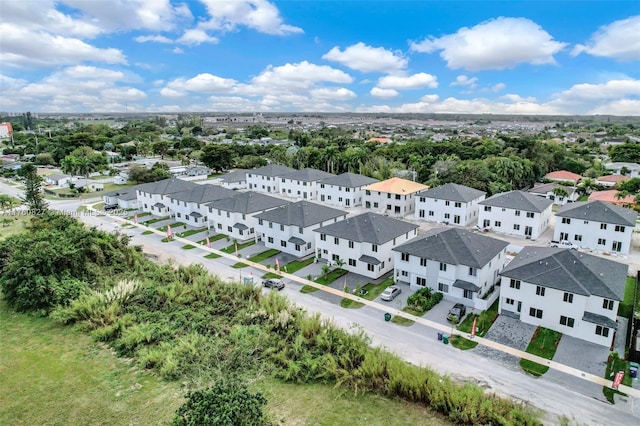 aerial view with a residential view