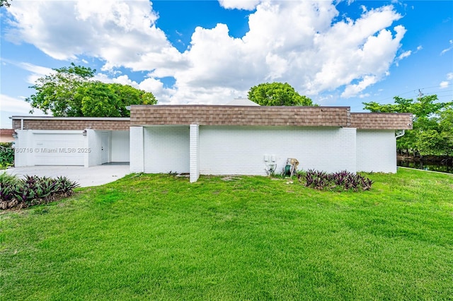 exterior space with an attached carport