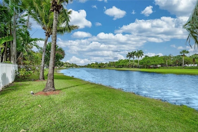 water view with fence