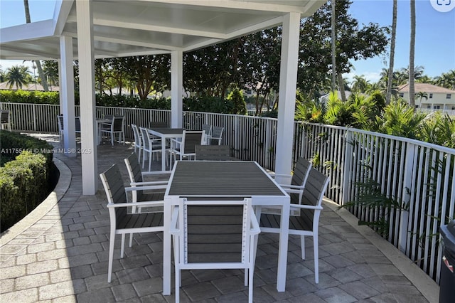 view of patio / terrace featuring outdoor dining space