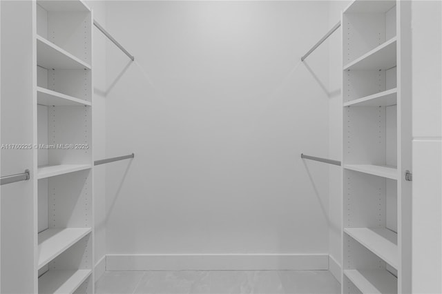 view of walk in closet