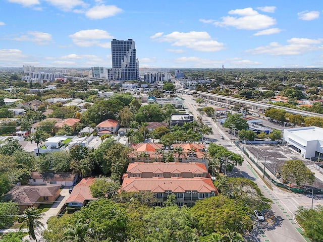 aerial view featuring a city view