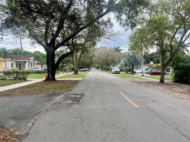 view of street featuring sidewalks