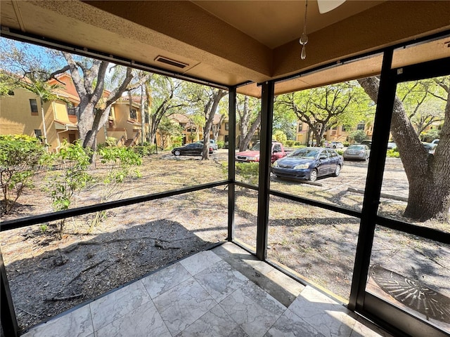 view of patio / terrace featuring a residential view