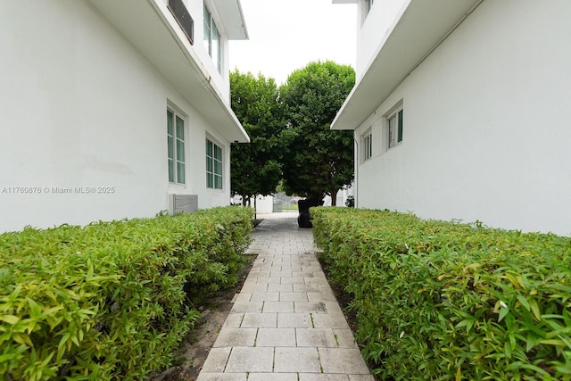 view of side of home featuring stucco siding