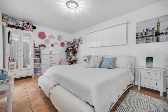 view of tiled bedroom