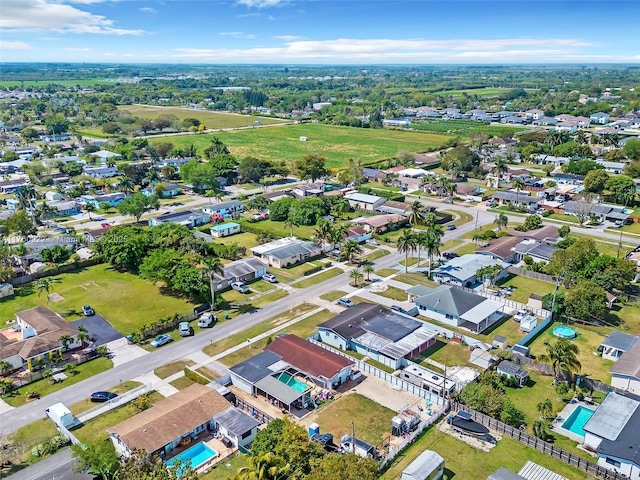 aerial view with a residential view