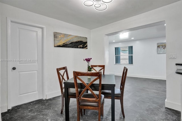 dining area with baseboards