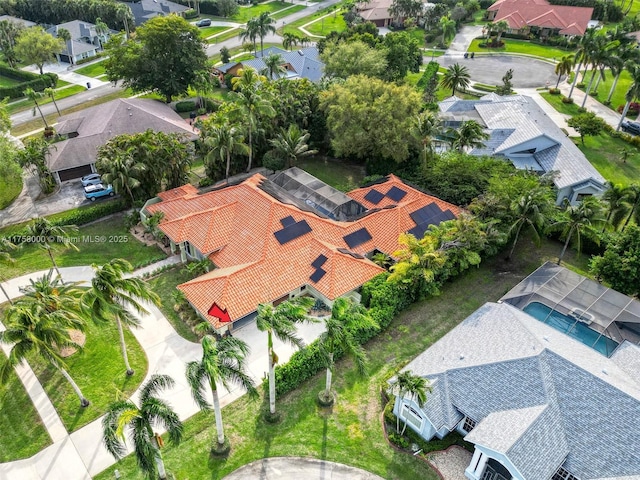 drone / aerial view with a residential view