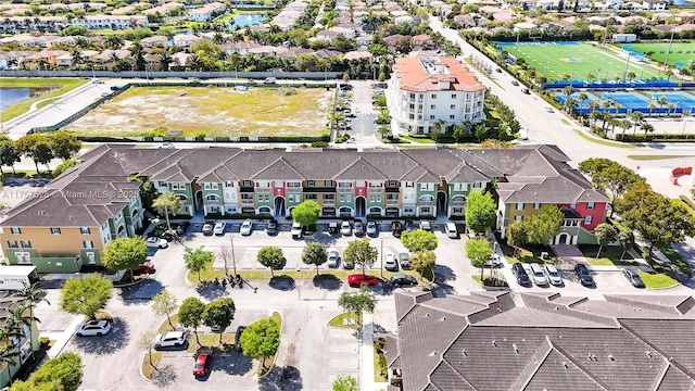 aerial view featuring a residential view