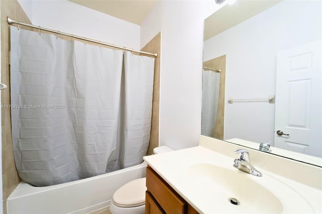 8861 W 35th Ave, Hialeah, FL 33018 - bathroom featuring vanity, toilet, and shower / tub combo with curtain