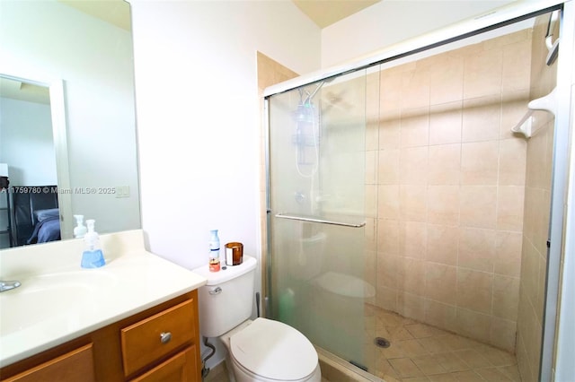 8861 W 35th Ave, Hialeah, FL 33018 - bathroom with toilet, ensuite bath, a stall shower, and vanity