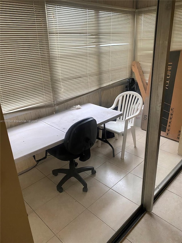 office space featuring tile patterned floors