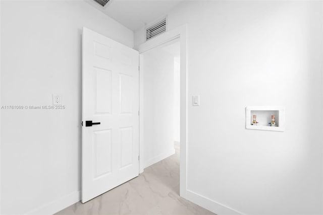 834 Cumberland Ter, Davie, FL 33325 - clothes washing area with hookup for a washing machine, light marble finish flooring, and baseboards