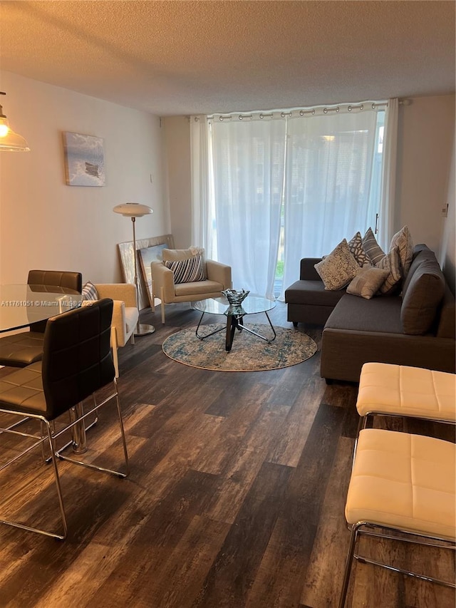 8881 Sunrise Lakes Blvd Unit 108, Sunrise, FL 33322 - living area featuring wood finished floors and a textured ceiling