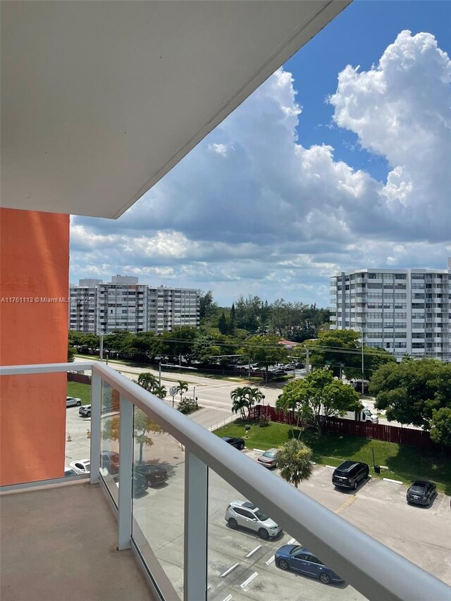 balcony featuring a view of city