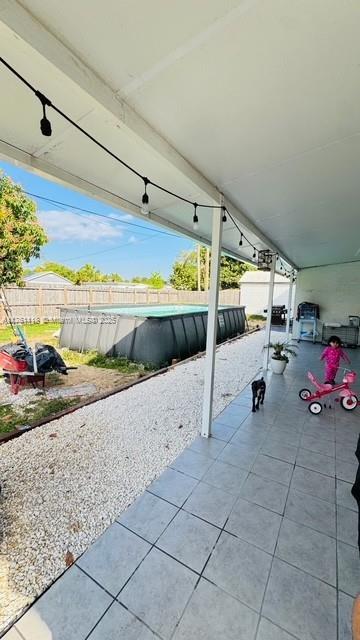 view of patio featuring a fenced backyard