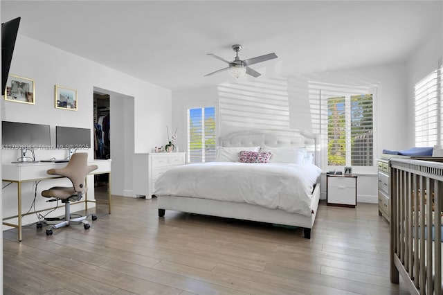 11300 SW 107th Ave, Miami, FL 33176 - bedroom with wood finished floors and a ceiling fan