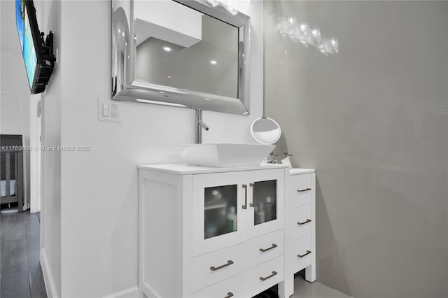 11300 SW 107th Ave, Miami, FL 33176 - bathroom featuring vanity and wood finished floors