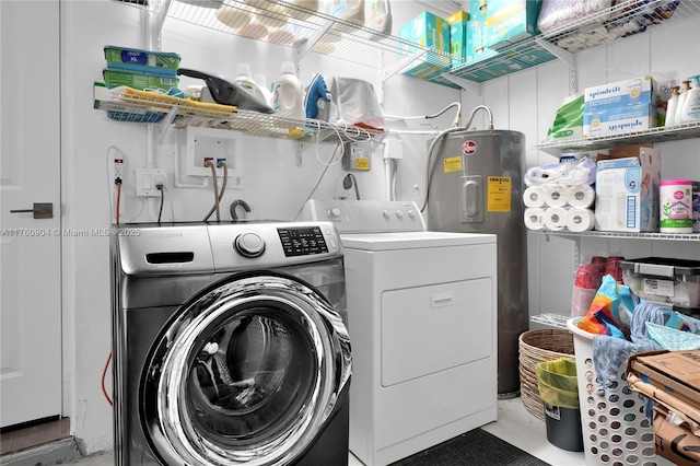 11300 SW 107th Ave, Miami, FL 33176 - laundry room with washer and dryer and electric water heater
