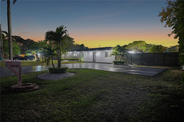 11300 SW 107th Ave, Miami, FL 33176 - view of yard with a patio and curved driveway
