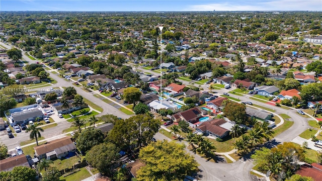 drone / aerial view with a residential view