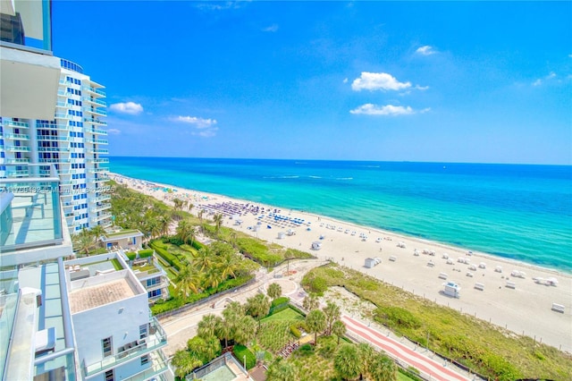 water view with a beach view