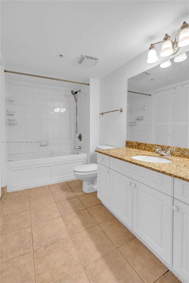 520 SE 5th Ave Unit 1507, Fort Lauderdale, FL 33301 - full bathroom featuring tub / shower combination, vanity, and tile patterned floors