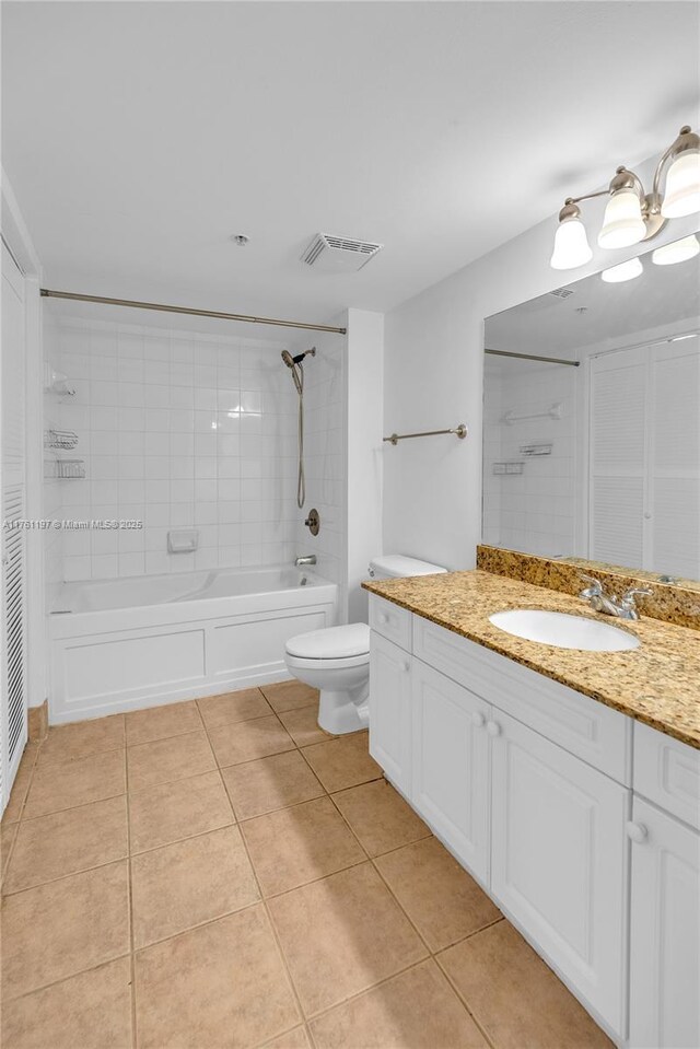 520 SE 5th Ave Unit 1507, Fort Lauderdale, FL 33301 - bathroom with tile patterned flooring, vanity, and shower / tub combination