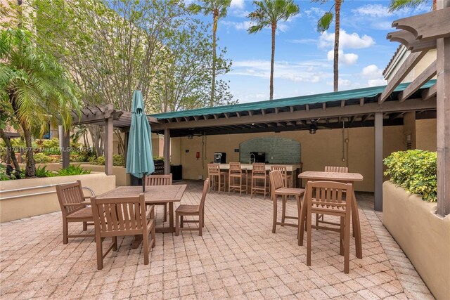 520 SE 5th Ave Unit 1507, Fort Lauderdale, FL 33301 - view of patio / terrace with a pergola and outdoor dining area