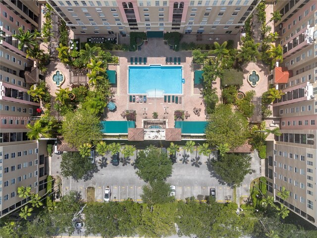 520 SE 5th Ave Unit 1507, Fort Lauderdale, FL 33301 - bird's eye view of a pool area