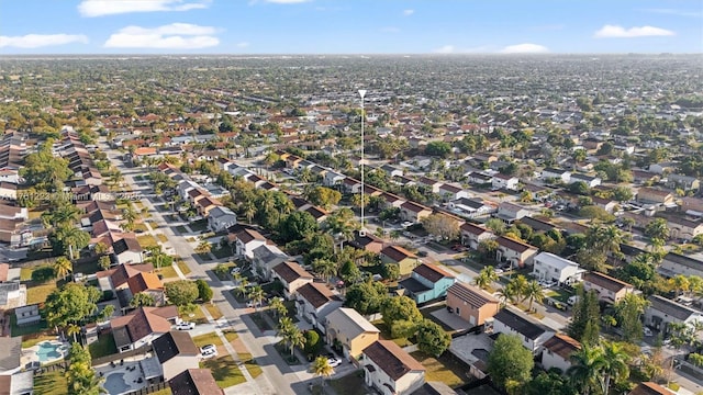 drone / aerial view with a residential view