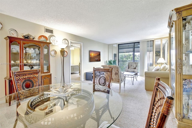 1001 Colony Point Cir Unit 514, Pembroke Pines, FL 33026 - carpeted dining area featuring a textured ceiling