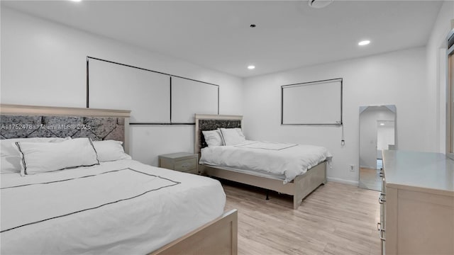 3349 W Park Rd, Hollywood, FL 33021 - bedroom with recessed lighting, baseboards, and light wood-style flooring