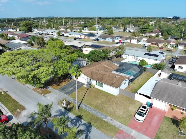 bird's eye view with a residential view