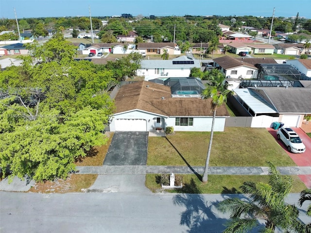 birds eye view of property featuring a residential view