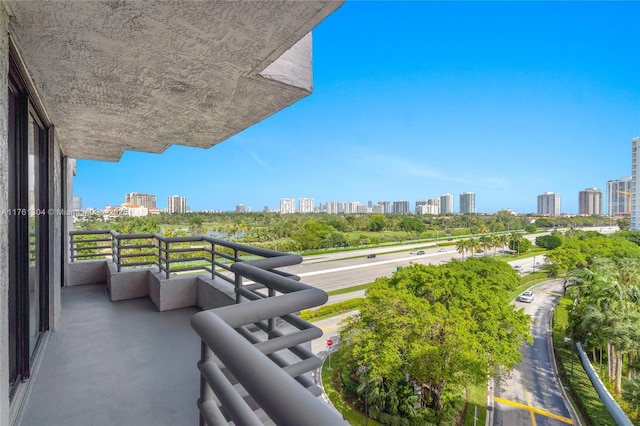 balcony with a city view