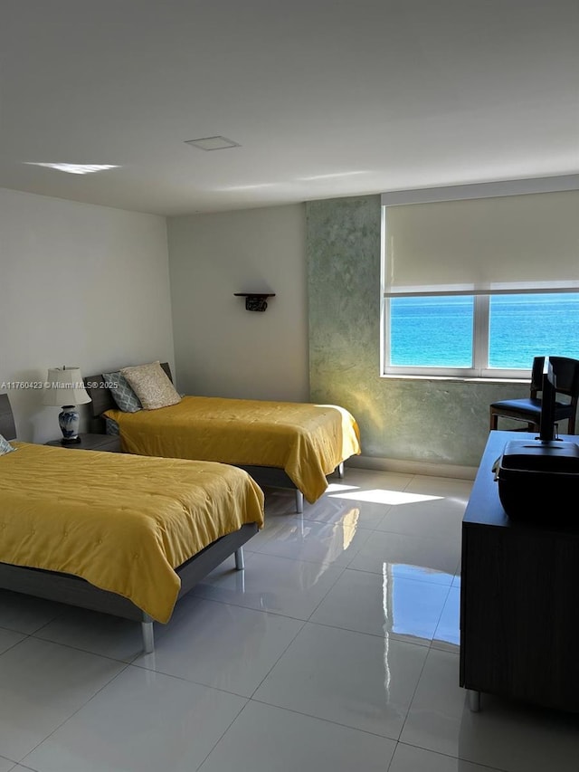 view of tiled bedroom