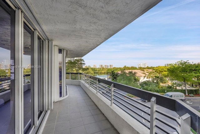 balcony with a city view