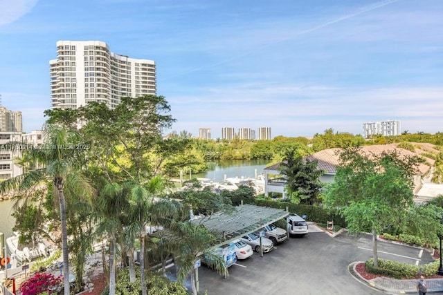 property view of water featuring a view of city