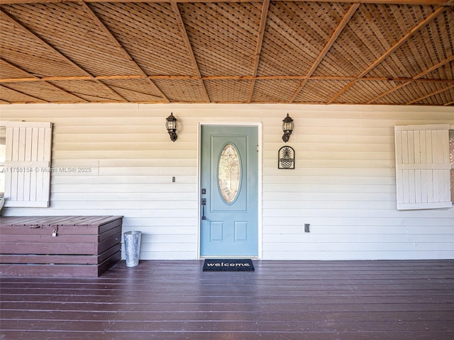 view of doorway to property