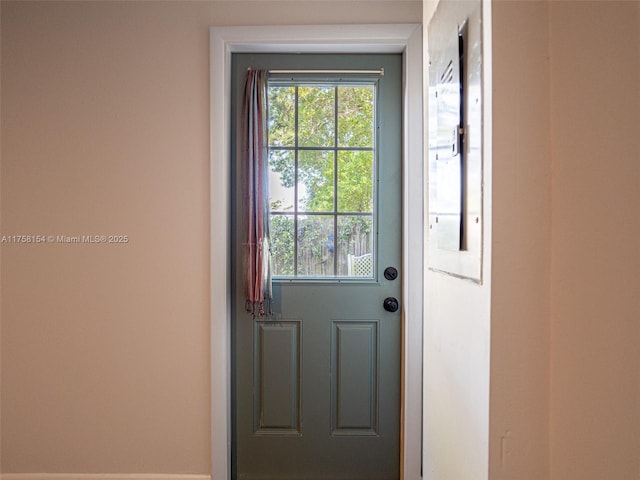 doorway featuring plenty of natural light